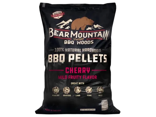 BearMountain, BearMountain Cherry 9 kg Pellets – Holzkohle/Briketts/Grill Anzünder – schwarz