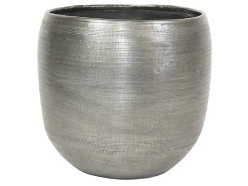 Decofinder, Decofinder Pflanzengefäss Rowen, Übertopf, Silber B: 13 cm  | Schubiger Möbel