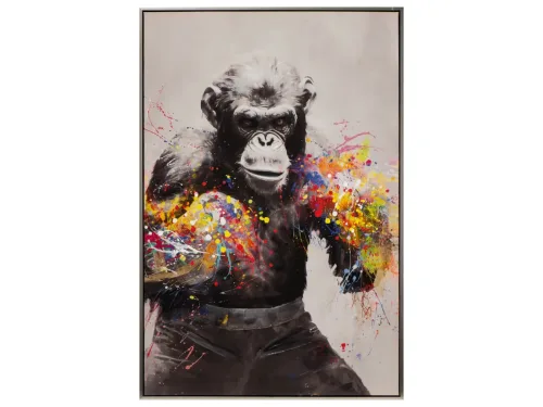 image LAND Gemälde Boxing Monkey  | Schubiger Möbel