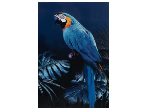 image LAND Gemälde Papagei in Blau Blau | Schubiger Möbel