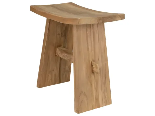 Decofinder, Decofinder Hocker Teakholz Natur H: 50 cm  | Schubiger Möbel