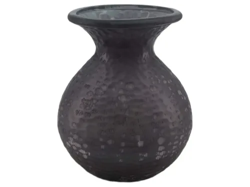 Decofinder, Decofinder Vase Glas Grau H: 25 cm  | Schubiger Möbel
