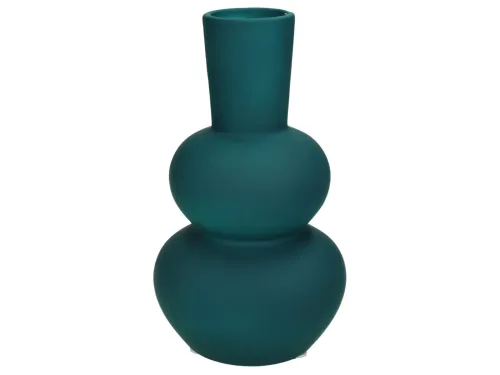 Kersten, Kersten Vase Petrol Matt H: 20 cm  | Schubiger Möbel