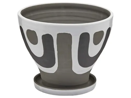 Edg, Edg Vase Phoenix Schwarz Weiss H: 22 cm  | Schubiger Möbel