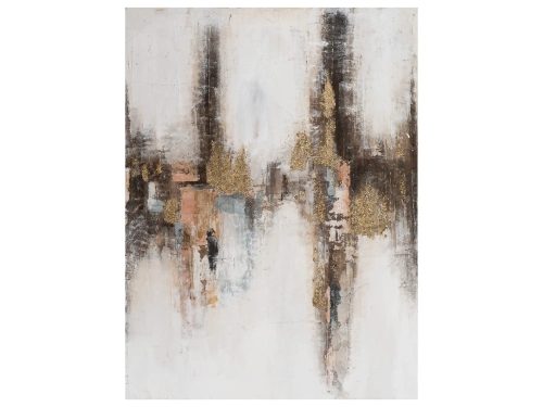image LAND Bild Abstrakt in Nude und Gold Gelb | Schubiger Möbel