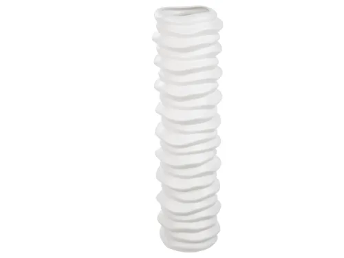 Gilde, Gilde Vase Rillo Keramik Weiss H: 58 cm  | Schubiger Möbel