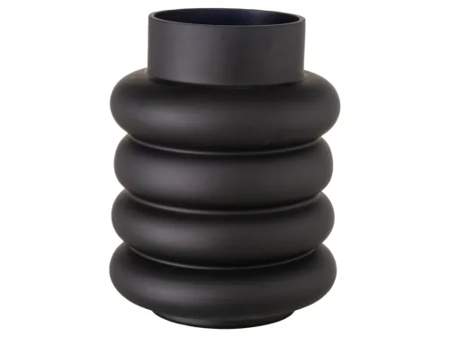 LIVIQUE, Vase Urban Schwarz Glas 20 cm - Vase