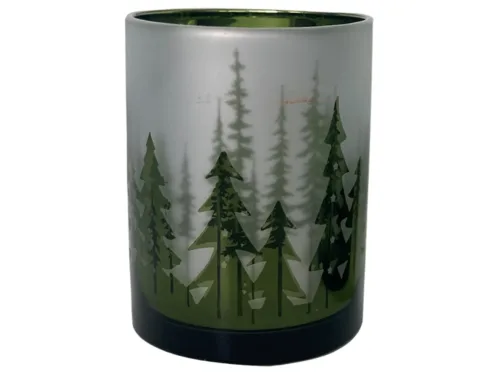 Decofinder, Decofinder Windlicht Waldlandschaft, Grün  | Schubiger Möbel