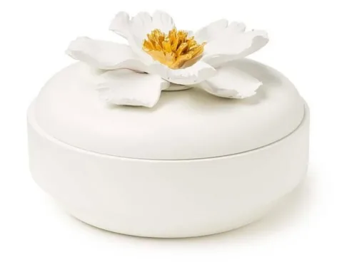 Abhika, Abhika Dose Peony Weiss H: 10 cm  | Schubiger Möbel