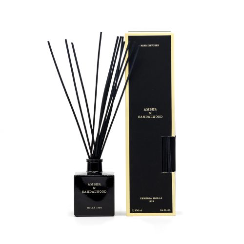 Cereria Mollá, Cereria Mollá Diffuser mit Duftstäbchen Amber & Sandalwood (100ml)