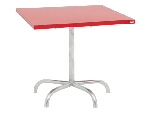 Schubiger Möbel, Schaffner Metalltisch Säntis Quadratisch Feuerverzinkt Rot | Schubiger Möbel