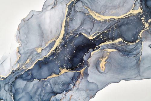 image LAND Glasbild Blaugrau im Goldrausch  | Schubiger Möbel