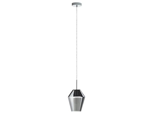 LIVIQUE, Pendellampe Murmillo Schwarz/Grau Stahl/Glas 150 cm - Farbe: chrom/schwarz - Material: Stahl/ Glas - Pendellampe