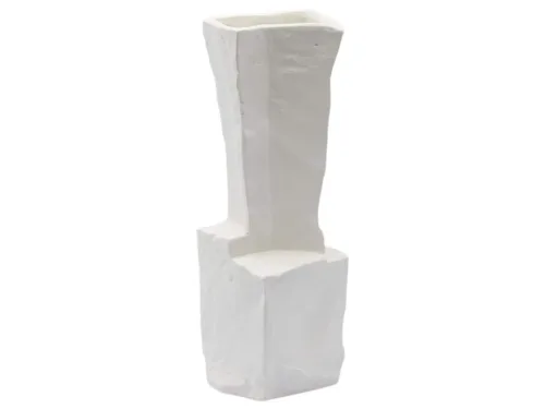Edg, Edg Vase Kantig Matt Weiss H: 30 cm  | Schubiger Möbel
