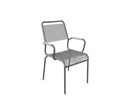 Schubiger Möbel, Schaffner Spaghetti-Stuhl Rigi Comfort mit Armlehnen Grün | Schubiger Möbel