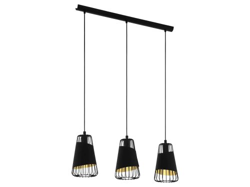 Eglo, Eglo Pendellampe Austell Schwarz Stahl 16.5 cm 110 cm - Pendellampe