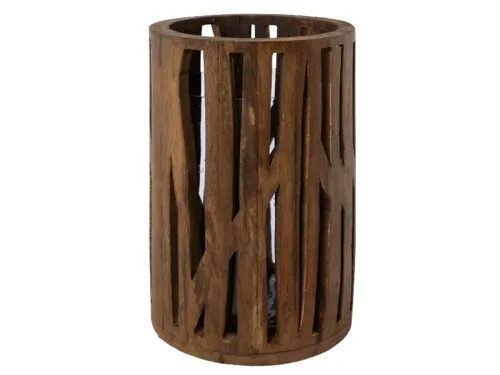 Gasper, Gasper Windlicht Forrest Hellbraun H: 24 cm  | Schubiger Möbel