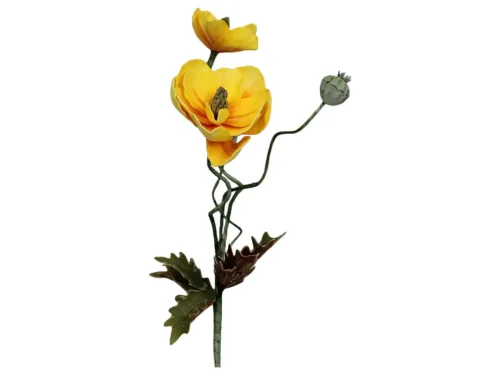 Decofinder, Decofinder Kunstblumen Mohnblume, Gelb  | Schubiger Möbel