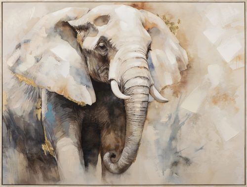 image LAND Gemälde Grey Coloured Elephant  | Schubiger Möbel