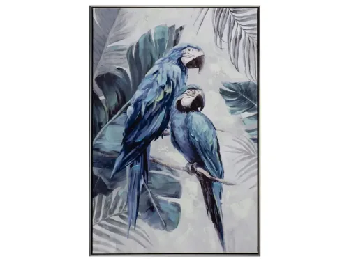 image LAND Bild Blaue Papageien Blau | Schubiger Möbel
