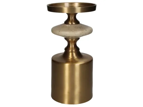 Kersten, Kersten Kerzenständer Aluminium, Gold H: 34 cm  | Schubiger Möbel