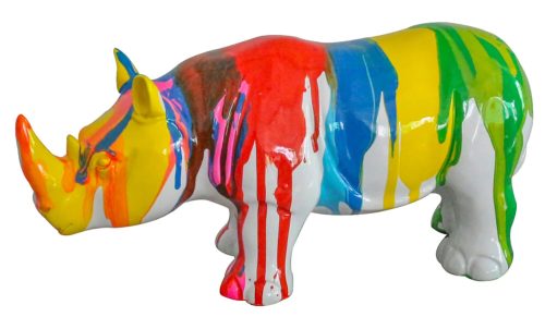 image LAND Skulptur Buntes Nashorn  | Schubiger Möbel