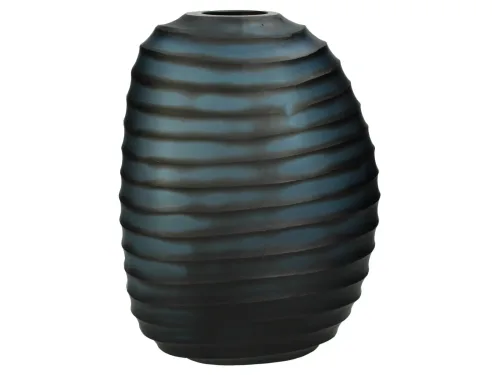 Kersten, Kersten Vase Glas Dunkelblau B: 23 cm  | Schubiger Möbel