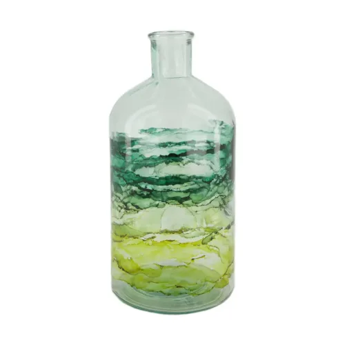Decofinder Vase Flasche, Glas, Grün H: 28 cm  | Schubiger Möbel