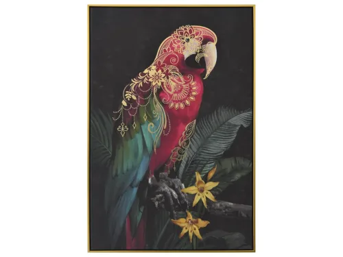 image LAND Gemälde Roter Ornament-Ara  | Schubiger Möbel
