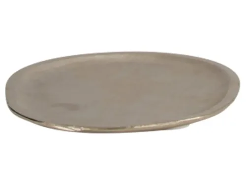 Decofinder, Decofinder Teller Aluminium Silber D: 16 cm  | Schubiger Möbel