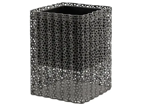 Edg, Edg Pflanzengefäss Quadrat Metall Grau H: 46 cm  | Schubiger Möbel