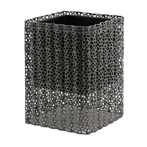Edg Pflanzengefäss Quadrat Metall Grau H: 46 cm  | Schubiger Möbel