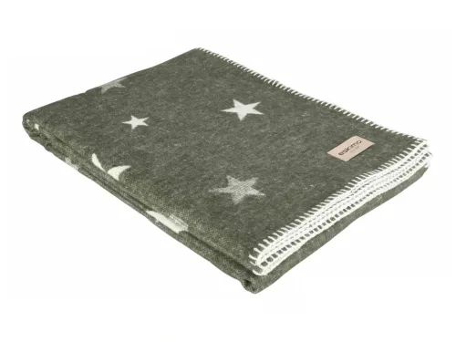 Eskitex AG, Eskitex AG Plaid Etoile Oliv 140x200 cm  | Schubiger Möbel