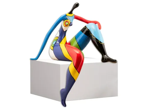 image LAND Skulptur Flower Power Mädchen Mehrfarbig | Schubiger Möbel