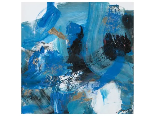 image LAND Bild Schwungvolle Variationen Blau Blau | Schubiger Möbel