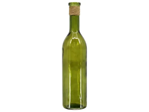 Decofinder, Decofinder Vase Flasche Glas, Olivgrün H: 75 cm  | Schubiger Möbel