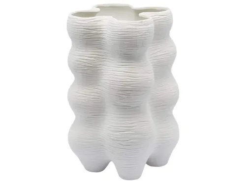 Edg, Edg Vase Bubbel Matt Weiss H: 33 cm  | Schubiger Möbel