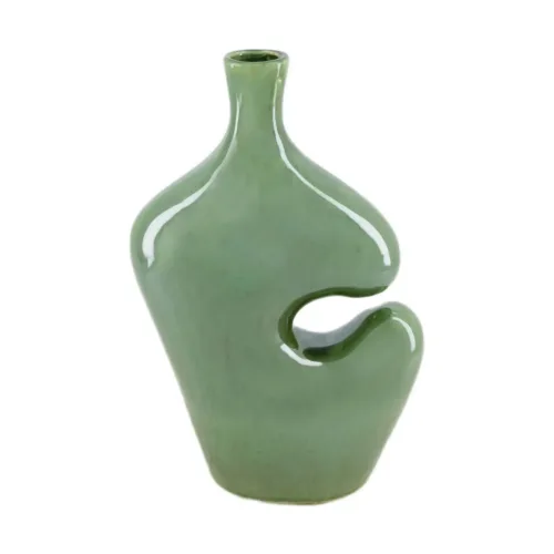 Decofinder Vase Keramik, Grün H: 29 cm  | Schubiger Möbel