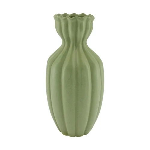 Decofinder Vase Keramik, Grün  | Schubiger Möbel