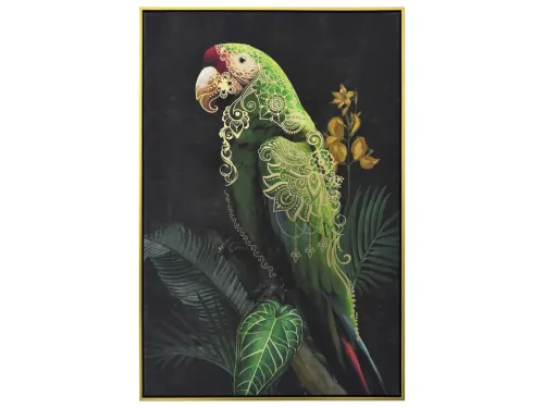 image LAND Gemälde Grüner  Ornament-Ara  | Schubiger Möbel