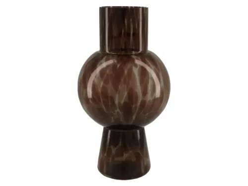Dijk, Dijk Vase Rauchglas, Leoprint H: 31 cm  | Schubiger Möbel