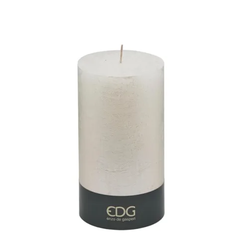 Edg Kerze Rustic Weiss H: 18 cm  | Schubiger Möbel