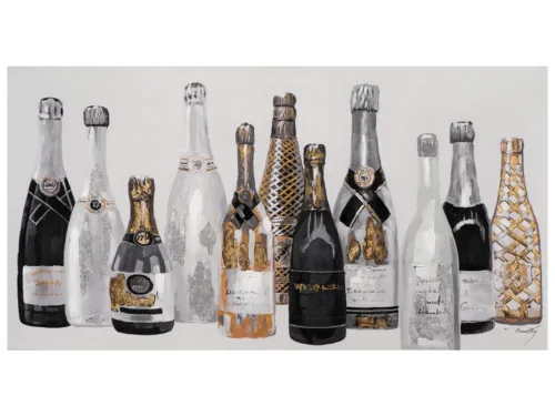 image LAND Gemälde Champagne Bottles  | Schubiger Möbel