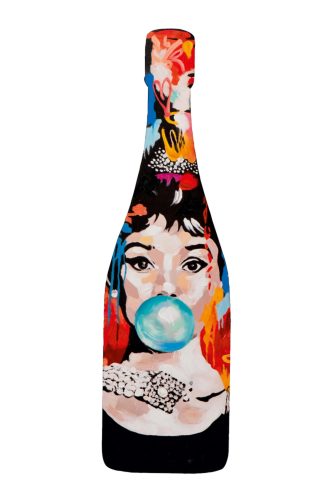image LAND Gemälde Blue Bubble Bottle  | Schubiger Möbel