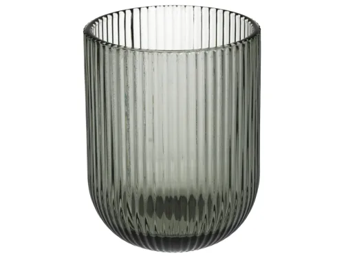 Kersten, Kersten Trinkglas Stripe, Glas, Grau H: 10 cm  | Schubiger Möbel