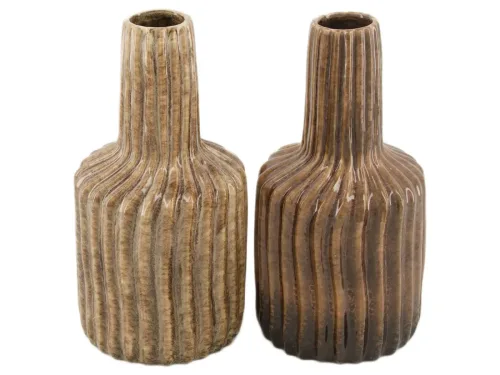 Decofinder Vase Keramik Braun H: 22 cm  | Schubiger Möbel