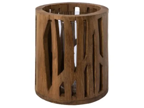 Gasper, Gasper Windlicht Forrest Hellbraun H: 16 cm  | Schubiger Möbel