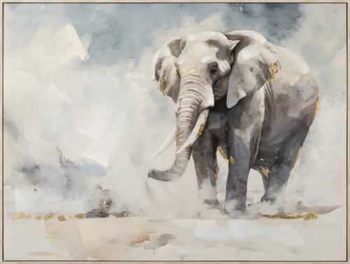 image LAND Gemälde Sand Coloured Elephant  | Schubiger Möbel