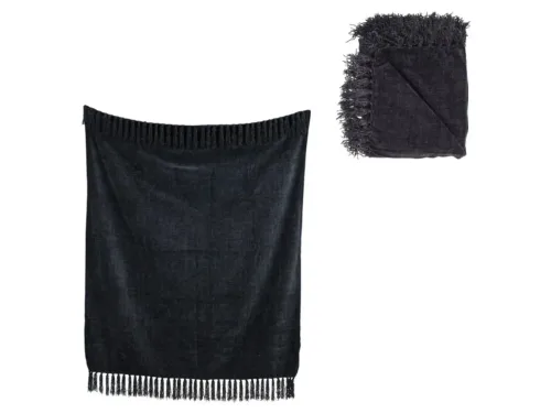 Decofinder, Decofinder Plaid Acolas Schwarz  | Schubiger Möbel