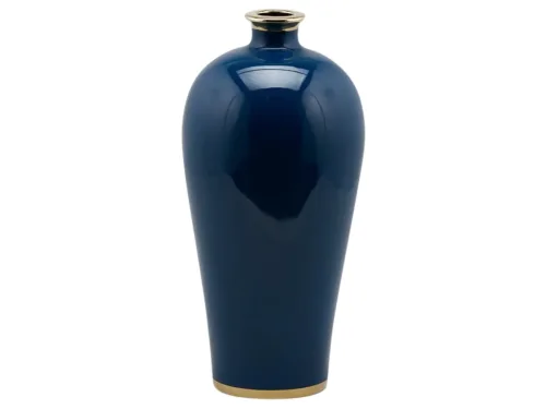 Edg, Edg Vase Ching Keramik Blau,gold H: 40 cm  | Schubiger Möbel